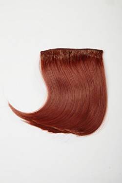 WIG ME UP - Clip-in Pony geschwungen gescheitelt hitzebeständig Faser Extension Haarverlängerung Dunkelrot Rot YZF-3038-35 von WIG ME UP