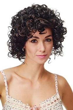 WIG ME UP - DW1066-1BH30 Damenperücke Perücke stark voluminös kräftige Locken Latina Afro Style Schwarz & braune Highlights Strähnchen von WIG ME UP