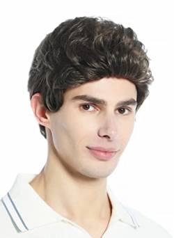 WIG ME UP - DW1333A-18 Perücke Herren Damen unisex kurz leicht gewellt Tolle Braun Mittelbraun von WIG ME UP