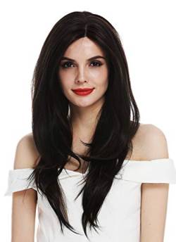 WIG ME UP - DW2768-MF-2H30 Perücke Damenperücke Lace-Front Monofilament lang sleek glatt schwarzbraun kupferbraun gesträhnt von WIG ME UP