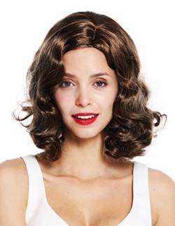 WIG ME UP - GFW1726-10 Damenperücke Perücke 20er Jahre Swing Jazz Charleston Chicago Mittelscheitel Wellen wellig Goldbraun Braun von WIG ME UP