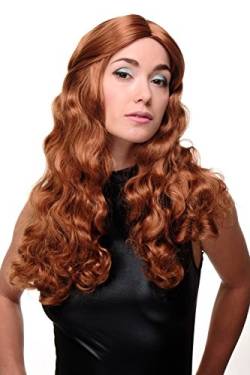 WIG ME UP - GFW1840-130 Damenperücke Perücke glatter Scheitel voluminöse Lockenpracht rot lang von WIG ME UP