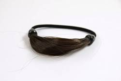 WIG ME UP - Unsichtbarer Haarbinder, Kunsthaar Haargummi in Haaroptik, Zopfgummi, Zopfband mit elastischem Zug, Braun Mittelbraun NHA-003B-10 von WIG ME UP