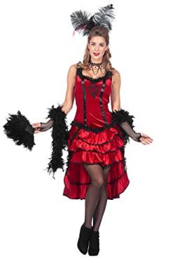 WILBERS & WILBERS - Damen Western - Burlesque Saloon Kleid - einteilig in rot - Saloongirl - Karneval/Fasching - Größe S/36 von WILBERS & WILBERS