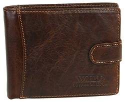 WILD THINGS ONLY !!! Herren Geldbörse Echt-Leder mit RFID-Schutz & Geschenkbox - Geldbeutel Brieftasche Portemonnaie von WILD THINGS ONLY !!!