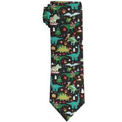 WILL BUDXEG Herren-Krawatte, lustige Krawatte, modische Krawatten, Weihnachten Dinosaurier Baum Xmas, Einheitsgröße von WILL BUDXEG