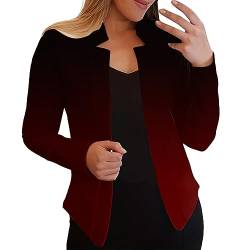 Blazer Damen Elegant Kurz Für Kleid Blazer Damen Sommer Weiß Schwarzer Blazer Damen Mantelkleid Blazer Pink Damen Damenblazer Longblazer Damen Elegantblazer Blazer Damen Schwarz Große Größen Blazer von WILLBEST