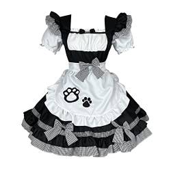 Damen Kleider Lang Trachtenkleid Set, Trachtenkleid, Bluse, Schürze, Midi Trachtenkleid Kurzarm Dirndlbluse für Oktoberfest Kleider Rock Party Kleider Damen dirndl lang dirndl schwangerschaft dirndl von WILLBEST