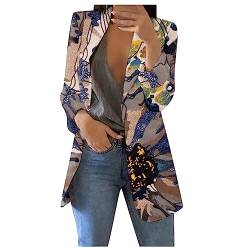 Sakko Damen Elegant Damen Sommer Blazer Elegant Lang Kostüme & Blazer Für Damen Ausgefallene Jacken - Jacken Blazer Und Rock Knielang Damen Set Elegant Sommer Blazer Damen Schwarz Blazer Sommer Dame von WILLBEST