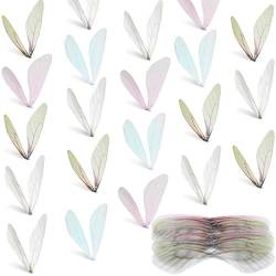 100 Stück Libelle Flügel Charm Künstliche Schmetterling Flügel Handwerk Flügel Ohrring Charm für DIY Kunst Handwerk Frauen Ohrringe Anhänger Schmuck von WILLBOND