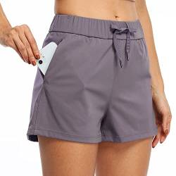 WILLIT Damen Shorts Yoga Lounge Shorts Wandern Aktiv Laufen Shorts Comfy Casual Shorts mit Taschen 2.5" Violet M von WILLIT