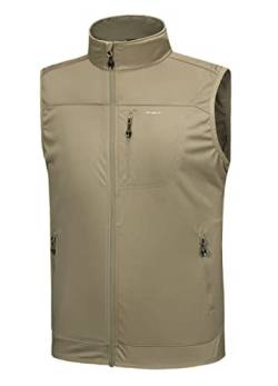 WILLIT Herren Golf Weste Leichtgewichtige Softshell-Weste Ärmellose Jacke zum Wandern Laufen Causal Sage XL von WILLIT