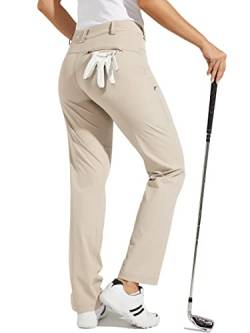 Willit Damen-Golfhose, Stretch-Wanderhose, schnell trocknend, leicht, Outdoor-Freizeithose mit Taschen, wasserabweisend von WILLIT