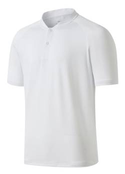 Willit Herren Golf-Shirt, Polo, leicht, schnell trocknend, lässig, kurzärmelig, LSF 50+, Weiß, Größe 3XL von WILLIT