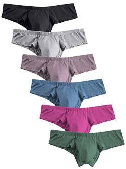 WINDAY Herren Slip Micro Modal Bikini Slip und Low Rise Unterwäsche AD325, 6 Stück gemischte Farben., X-Large von WINDAY