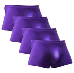 Winday Atmungsaktive Boxer-Bikinis und Slip für Herren, aus Seide, N05 - Violett - Large von WINDAY