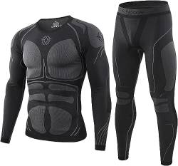 WINDCHASER Thermounterwäsche Herren Skiunterwäsche Winter Thermowäsche Set Funktionsunterwäsche Atmungsaktives Aktives Thermo Unterwäsche Thermounterhemd Thermounterhose für Männer von WINDCHASER