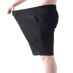WINDEHAO Sommer Herren Übergröße 3XL-10XL (200kg) Sweathose, hohe Taille, lose Sport-Jogging-Shorts, lässige Strandshorts (schwarz, 5XL) von WINDEHAO