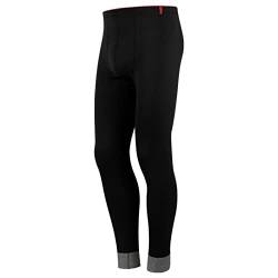 Winter-Thermo-Unterwäsche für Herren, Übergröße, Größe 9XL, plus Samt, warme Hose, gebürstete Hose, Leggings, Schwarz , XXXXXXXL von WINDEHAO