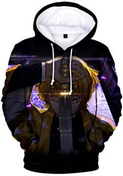 WINKEEY Herren Manga Hoodie Anime Nezuko Cosplay Kapuzenpullover Tanjiro Inosuke Zenitsu Oversized Pulli 3D Druck Fashion Streetwear, 22 XS von WINKEEY