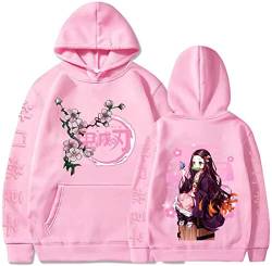 WINKEEY Manga Pullover Frauen Kochou Shinobu Cosplay Kapuzenpullover Nezuko Hoodie Kostüm Langarm Sweatshirt Für Damen, Rosa03 XL von WINKEEY