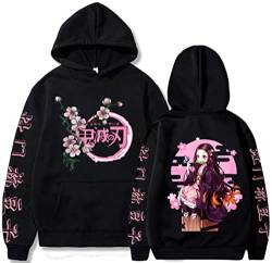 WINKEEY Manga Pullover Frauen Kochou Shinobu Cosplay Kapuzenpullover Nezuko Hoodie Kostüm Langarm Sweatshirt Für Damen, Schwarz03 4XL von WINKEEY