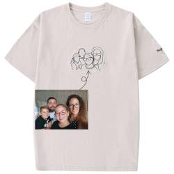 WINKEEY Personalisiertes T-shirt Besticktes Tshirt 100% Baumwolle T-shirt Selbst Gestalten Geschenke für Männer Lustige Personalisierte Geschenke Jahrestag Geschenk Für Ihn Geburtstag Partner Geschenk von WINKEEY