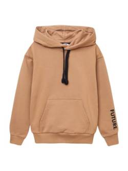 WINKIKI Kids Wear Kinder Teenager Unisex Jungen Madchen Kapuzenpullover Langarm Hoodie aus hochwertiger Baumwolle - Beige - 152 von WINKIKI Kids Wear