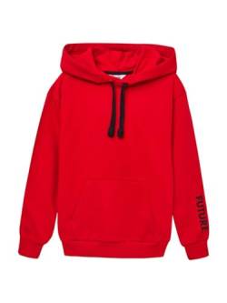 WINKIKI Kids Wear Kinder Teenager Unisex Jungen Madchen Kapuzenpullover Langarm Hoodie aus hochwertiger Baumwolle - Rot - 134 von WINKIKI Kids Wear