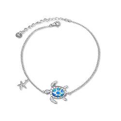 WINNICACA Schildkröte Armband Opal Sterling Silber Meer Seestern Armreif Geschenke Ozean Schmuck für Frauen Freundin Muttertag von WINNICACA