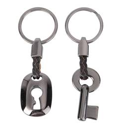 WINOMO 2 PC kreative Art- und Weiselederpaar Keychain Schlüsselketten-Ring-Schlüsselring-Schlüsselverschluss-Geschenk von WINOMO