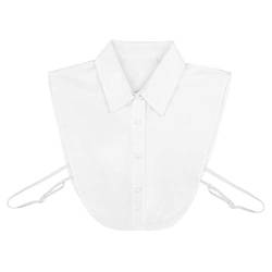 WINOMO Frauen Kragen Abnehmbare Damen Hälfte Shirt Bluse Weiß Krageneinsatz von WINOMO