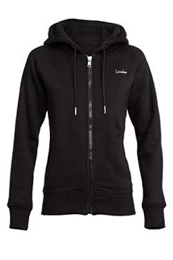 Winshape Damen Kuschelige Hoodie-Jacke J005 Kapuzenpullover, Schwarz, S von WINSHAPE