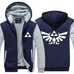 WIOSEN Erwachsene Fleece Hoodies Zelda Legend Spiel Kapuzenmantel Herren Wollreißverschluss Jacken Gepolstertes gefüttertes Sweatshirt Outdoor Workout Hoody Fashion Pullover,D-Aldult 5XL von WIOSEN