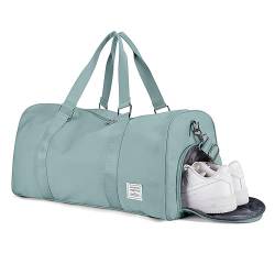 Sporttasche für Damen, Reisetasche, Sporttasche, Wochenende, Übernachtung, Handgepäcktasche, H5-Hellblau, L, Turnbeutel von WISEPACK