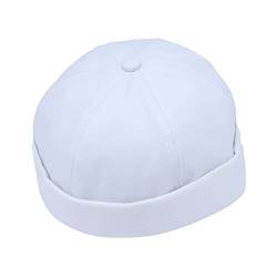 WITHMOONS Watch Cap Beanie Cotton Docker Brimless Harbour Hat VZ50060, Weiss/opulenter Garten, large von WITHMOONS