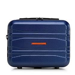 WITTCHEN Adventure Line Moderner Beauty Case aus Polycarbonat Horizontalen Streifenmuster Kosmetikkofer 13L Dunkelblau von WITTCHEN