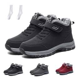 Orthoback Schuhe, Orthoboots Pro - Ergonomische Winterstiefel, Orthoback Schuhe Damen Herren Winter Schmerzlindernd Wärmend (Schwarz, Erwachsene, Damen, 42, Numerisch, EU Schuhgrößensystem, M) von WIWIDANG