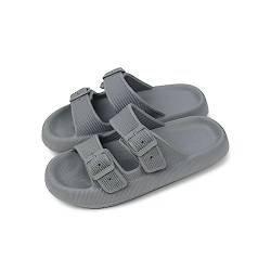 Pummy Original Damen Cosy Slides Cosify Wolkenslipper Original Rutschfeste Weiche Hausschuhe (Dunkelgrau, adult, women, numeric_42, numeric_range, eu_footwear_size_system, numeric_43, medium) von WIWIDANG