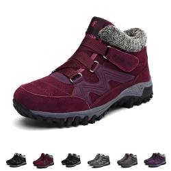 WIWIDANG 2023 NEUE KÄLTEBESTÄNDIGE WINTERSCHUHE FÜR DAMEN, Herren Winterschuhe, Wasserdicht Warm Gefüttert Winterstiefel (Rot, Erwachsene, Herren, 41, Numerisch, EU Schuhgrößensystem, M) von WIWIDANG