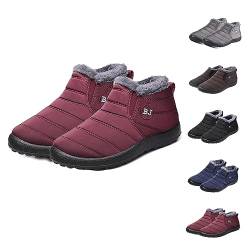 WIWIDANG Boojoy Winterstiefel, rutschfeste Winter-Schneestiefel für Damen und Herren, Outdoor pelzgefütterte warme Schuhe (Fuchsia, adult, women, numeric_38, numeric, eu_footwear_size_system, medium) von WIWIDANG