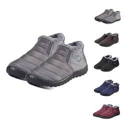 WIWIDANG Boojoy Winterstiefel, rutschfeste Winter-Schneestiefel für Damen und Herren, Outdoor pelzgefütterte warme Schuhe (Grau, adult, women, numeric_39, numeric, eu_footwear_size_system, medium) von WIWIDANG