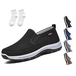 WIWIDANG CNA Trop Shoes for Men, Ztigerz Breathable Shoes, Breathable Orthopedic Travel Plimsolls Men (Black, 42 EU) von WIWIDANG