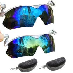WIWIDANG Clip-Cap-Sonnenbrille, Radfahren Clip-on-Hut polarisierte Sonnenbrille, Baseball-Cap-Clip-on-Sonnenbrille für Frauen und Männer (Stil-1+Stil-2) von WIWIDANG