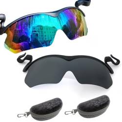 WIWIDANG Clip-Cap-Sonnenbrille, Radfahren Clip-on-Hut polarisierte Sonnenbrille, Baseball-Cap-Clip-on-Sonnenbrille für Frauen und Männer (Stil-7+Stil-8) von WIWIDANG