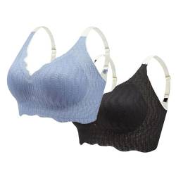 WIWIDANG Elrosoy Jelly Gel Shaping BH, Elrosoy Jelly Gel Formender BH für Frauen, Wireless Jelly Gel Breathable Shaping Bras (DE/NL/SE/PL, Alphanumerisch, XL, Regular, Regular, 2 Stück Stil-F) von WIWIDANG