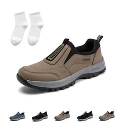 WIWIDANG Hatme Orthopädische Wanderschuhe Herren-Sportschuhe, atmungsaktive Freizeitschuhe, orthopädische Schuhe (Khaki, Erwachsene, Herren, 43, Numerisch, EU Schuhgrößensystem, M) von WIWIDANG