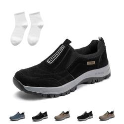 WIWIDANG Hatme Orthopädische Wanderschuhe Herren-Sportschuhe, atmungsaktive Freizeitschuhe, orthopädische Schuhe (Schwarz, Erwachsene, Herren, 42, Numerisch, EU Schuhgrößensystem, M) von WIWIDANG