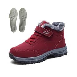 WIWIDANG Orthoboots Pro - Ergonomische Winterstiefel, Stallschuhe Damen wasserdicht Herren Schuhe Winterschuhe Boots (Modern, Rot, Erwachsene, Damen, 41, Numerisch, EU Schuhgrößensystem, M) von WIWIDANG