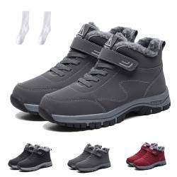 WIWIDANG Orthoboots Pro - Ergonomische Winterstiefel, Unisex Schmerzlindernd Wärmend, Outdoor Rutschfest Winterstiefel (Grau, Erwachsene, Damen, 42, Numerisch, EU Schuhgrößensystem, M) von WIWIDANG